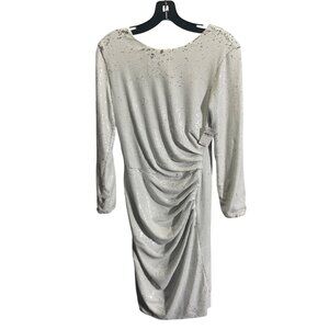Dress The Population Sequin Mini Dress M Backless White Long Sleeve